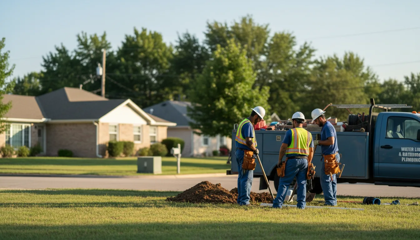 Residential water line and bathroom plumbing service in Mayville, ND